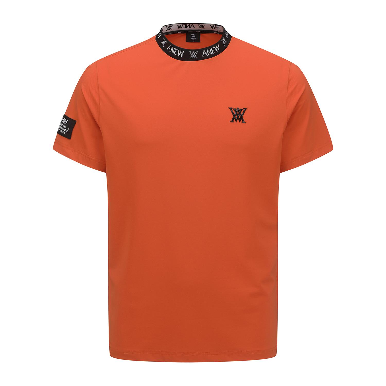 Anew Golf Men Neck Jacquard Logo Short T-Shirt_Or L