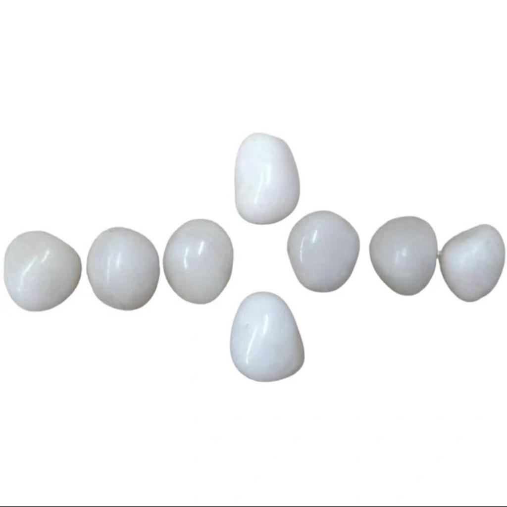 Polished White Natural Pebble Stones for Hydroponics, Fish Tanks, Landscaping, and Balcony Decor