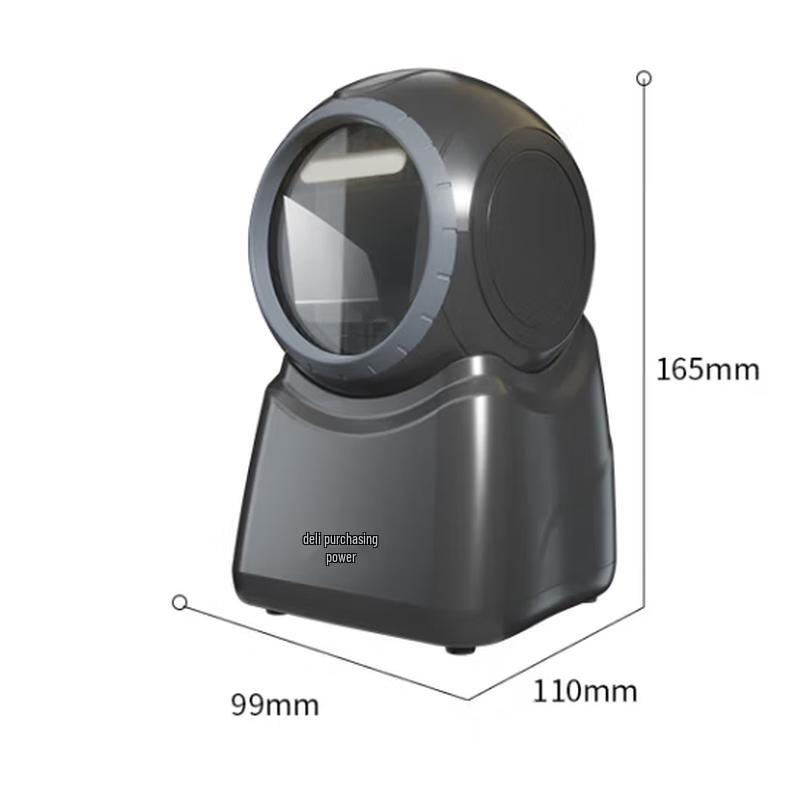 Deli 14965 Wired Desktop 1D/2D Barcode Scanner