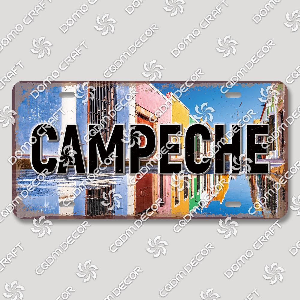Retro National City Plaques Metal Plate Chile Brazil Mexico Metal Tin Signs Garage Car Club Living Room Home Wall Decor