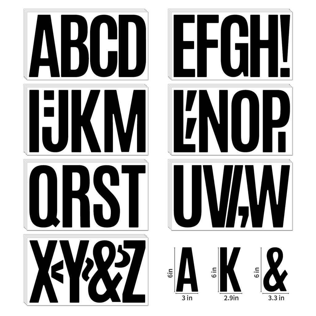 6-inch Letter Sticker Large Size Car Ship Number School Display Board Outdoor Waterproof Sun Protection Large Letter Sticker
