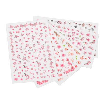 Autocollant Nail Art Fleur Sûr 3D Auto-Adhésif Décalcomanies Nail Art pour Décoration Nail Art DIY