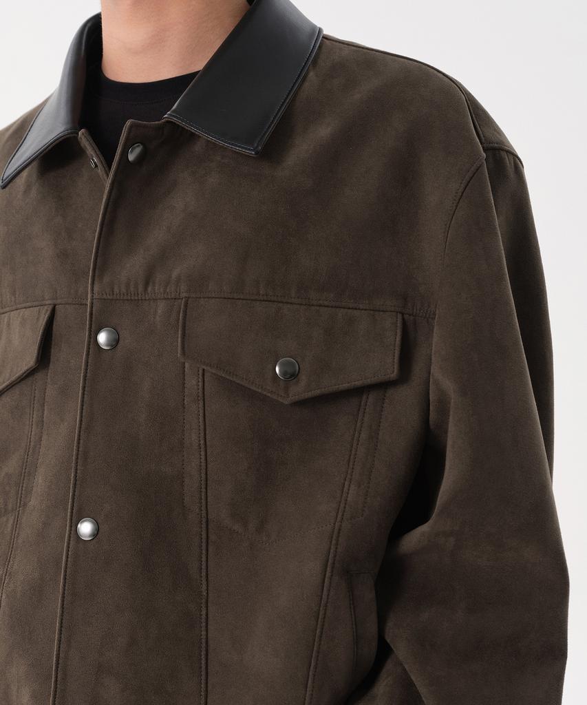 Musinsa Standard Synthetic Suede Trucker Jacket [Brown]