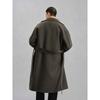 GXG Men's Wool Blend Double-Breasted Longline Coat