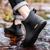 Men's Japanese-Korean Lightweight Waterproof Rain Boots: Durable, Non-Slip Rubber Shoes for Outdoor Activities, Fishing, and Car Washing.