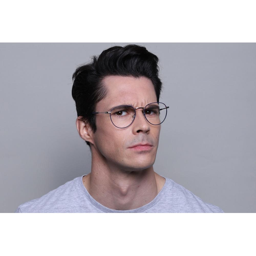 Full Rim Oval Blue Silver Smartbuy Collection Akami 920d Fashion Unisex Eyeglasses