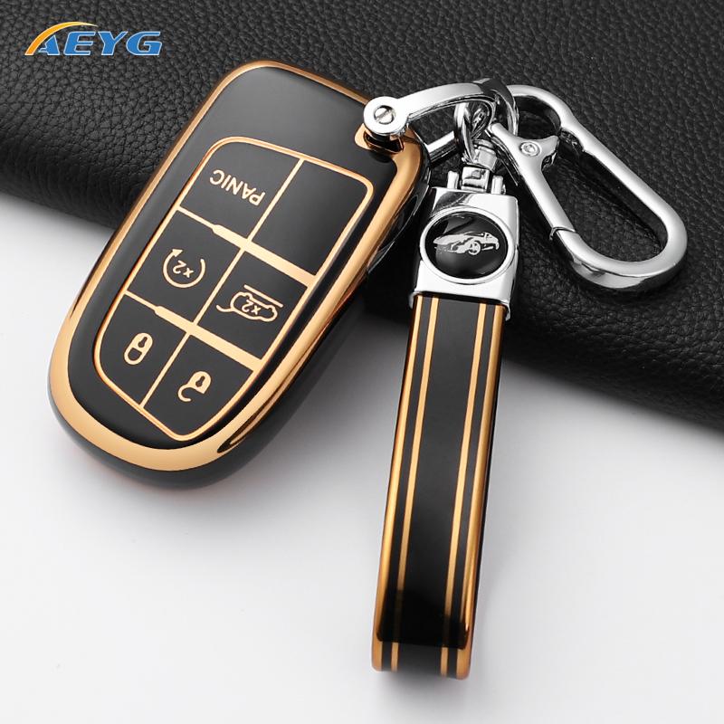 Soft Tpu Car Key Case Cover Shell For Jeep Renegade Grand Cherokee For Dodge Ram 1500 Journey Charger Challenger Fiat Durango