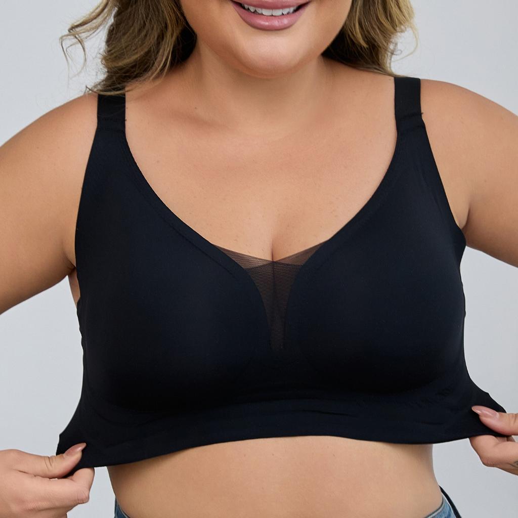 Sujetador Camiseta Moldeador Sin Costuras Inalámbrico Fino Talla Grande para Mujer Cobertura Lateral del Busto Espalda Descubierta Ropa Interior Cómoda