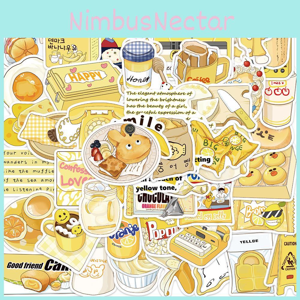 50 Original Yellow Salt Ins Graffiti Stickers For Personalizing Guitar Notebook Luggage Diy Waterproof Decals