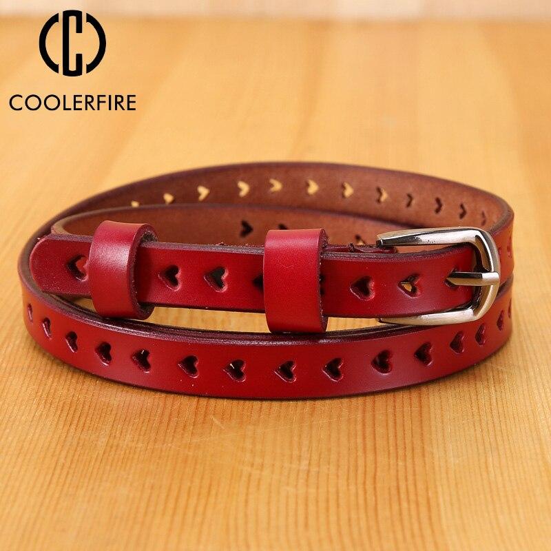 1.4cm Belts for Women Geniune Leather Casual Designer Fashion High Guality Love Heart Eyelet Grommet Belts Solid Color LB2222
