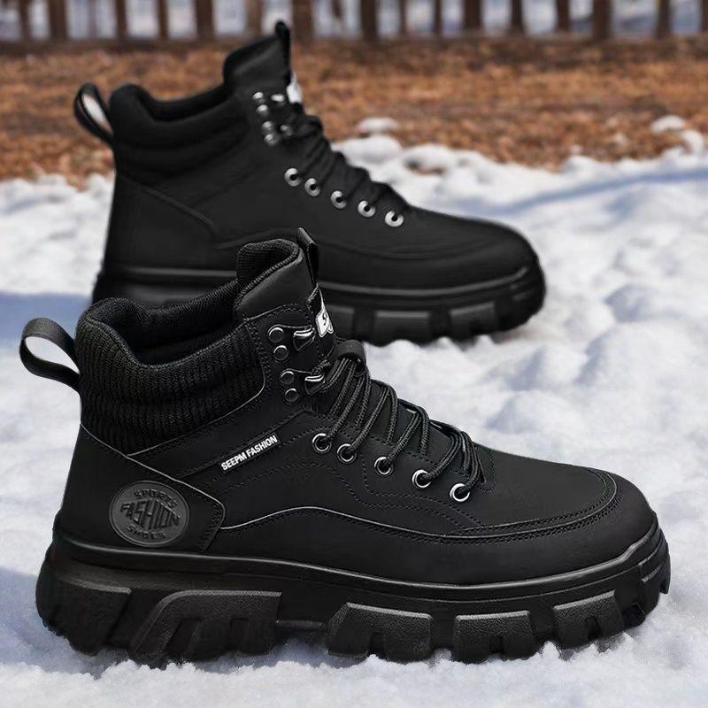 Martin Boots Men's Winter Tooling Fleece Thickened Fleece Warm Cotton Boots Minus 40 Degrees Cotton Shoes Northeast Snow