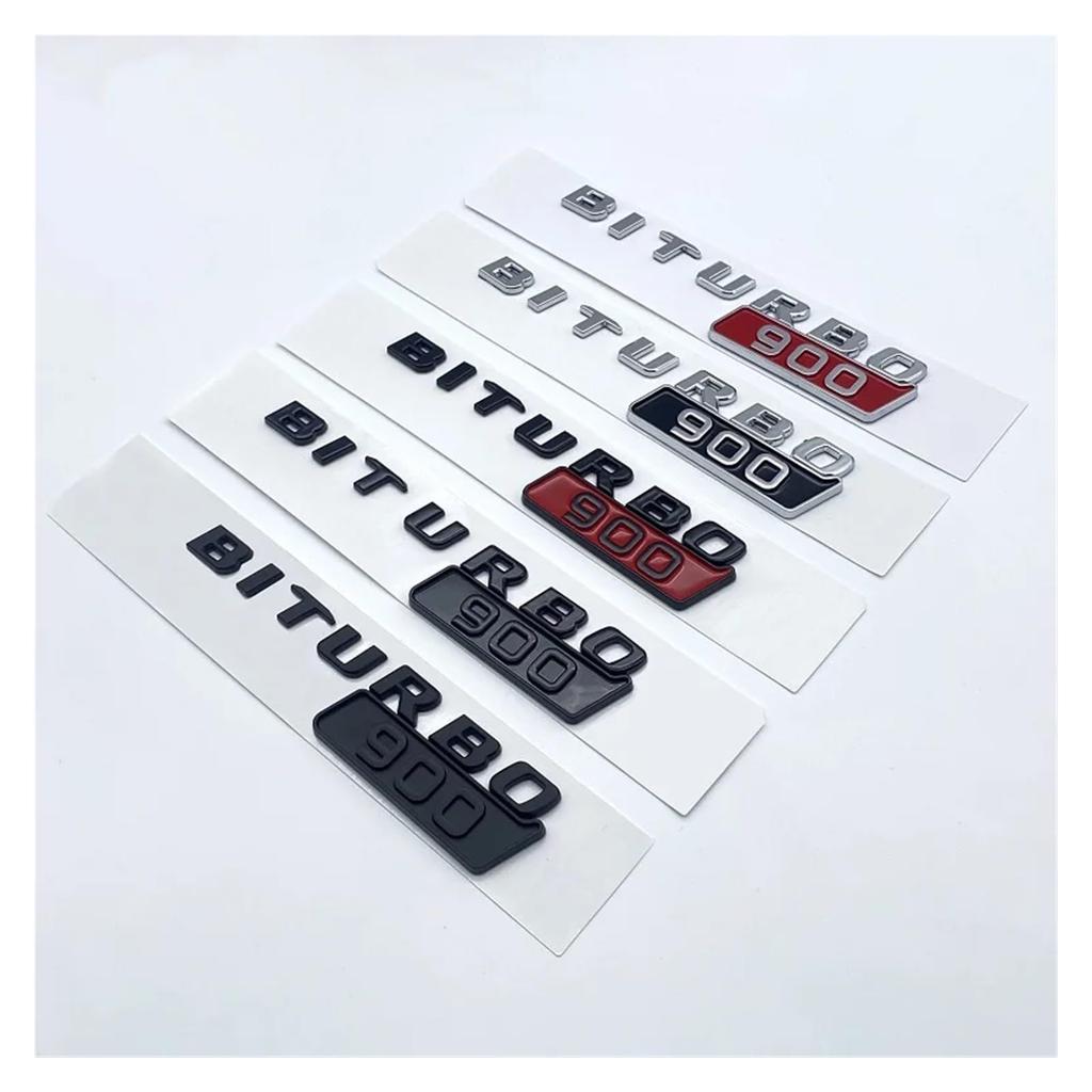 Yzw6688 Car ABS BITURBO 700 800 900 Logo Side Fender Trunk Body Badge Emblem
