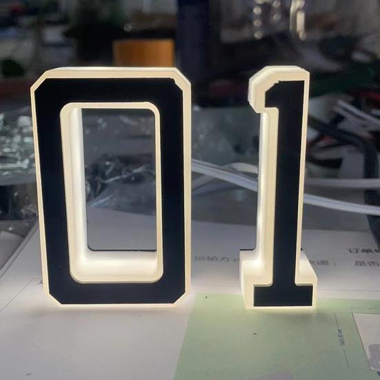LED House Number Waterproof Acrylic Illuminated Home Address Number Modern Lighted House Number for Outside Yard Shop