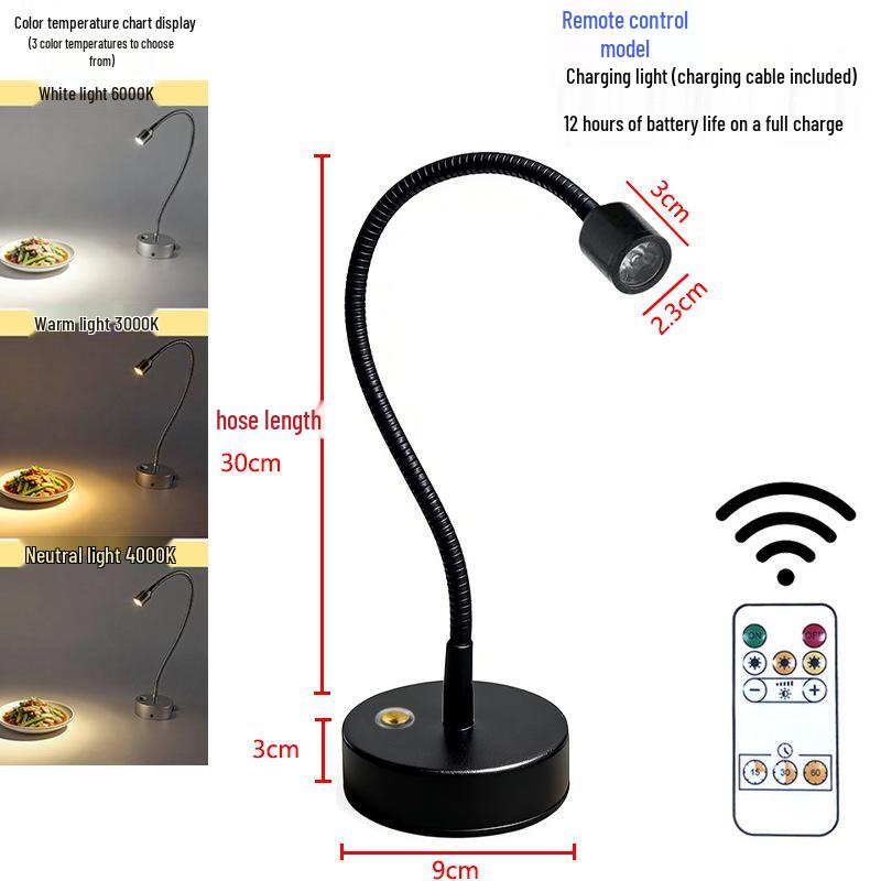 Remote-Controlled Long-Life Charging Spotlights for Jewelry Display Cases