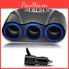 Car Ways 1224v Lighter 3 Socket Splitter Usb Charger Power Adapter