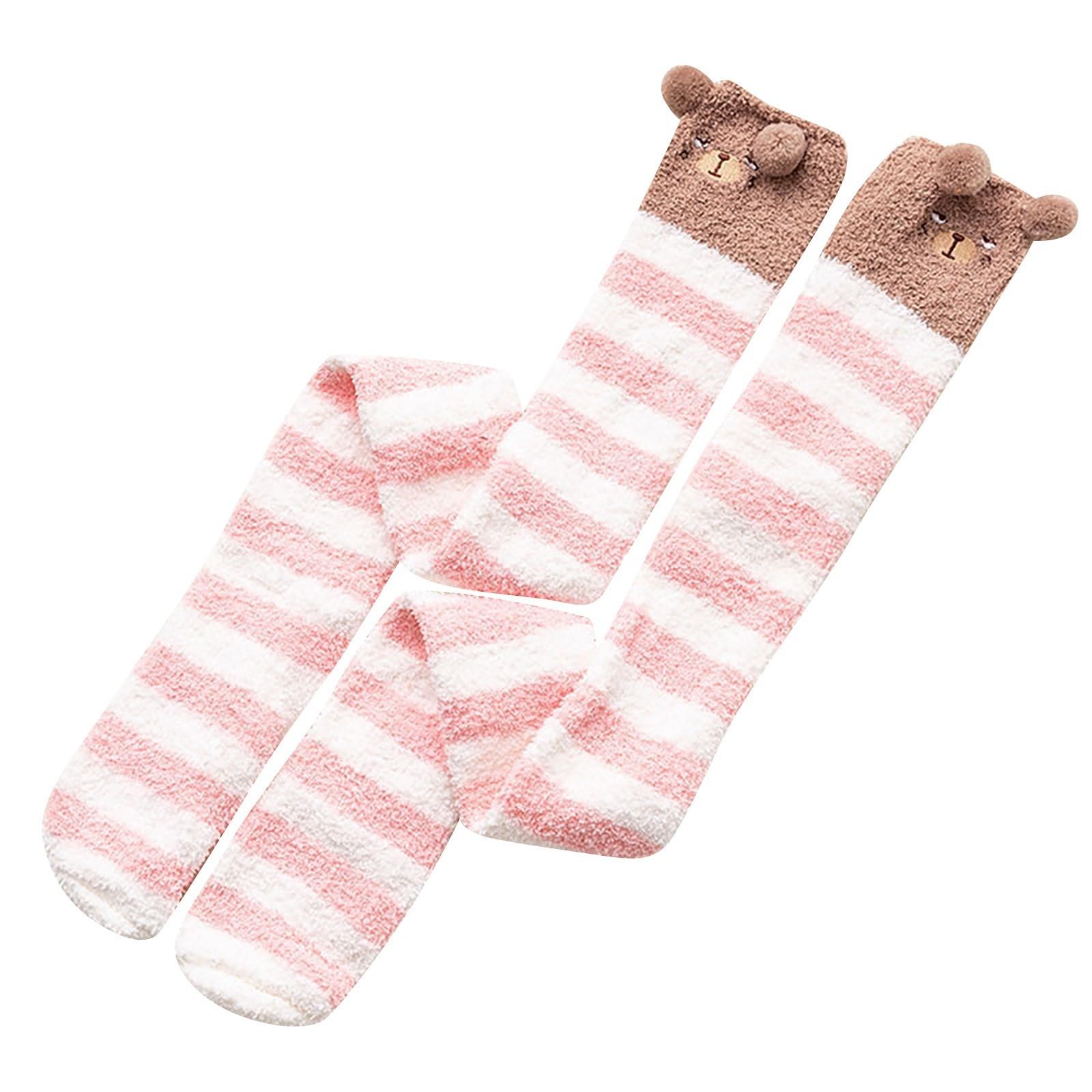 

(проектор)Женские гетры, утолщенные теплые наколенники, женские длинные носки выше колена из кораллового флиса One Size