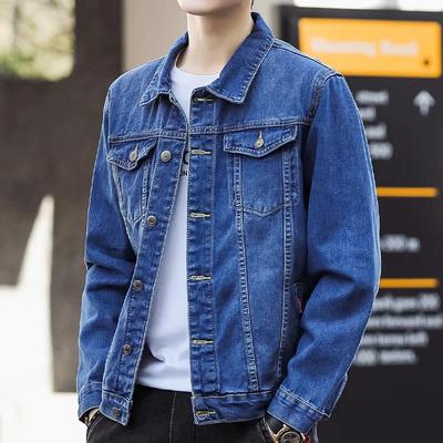 Ανδρικά Τζιν Μπουφάν Streetwear Casual Βαμβακερό Κλασικό Στενό Τζιν Παλτό Ανδρικά Ρούχα Μάρκας Τζιν Μπουφάν Ropa Para Hombre