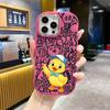 Phone Case: 2D Flat Design Suitable for iPhone 18 17 16 15 14 13 Pro, Couple Style, Little Yellow Duck, Christmas and Halloween Gifts