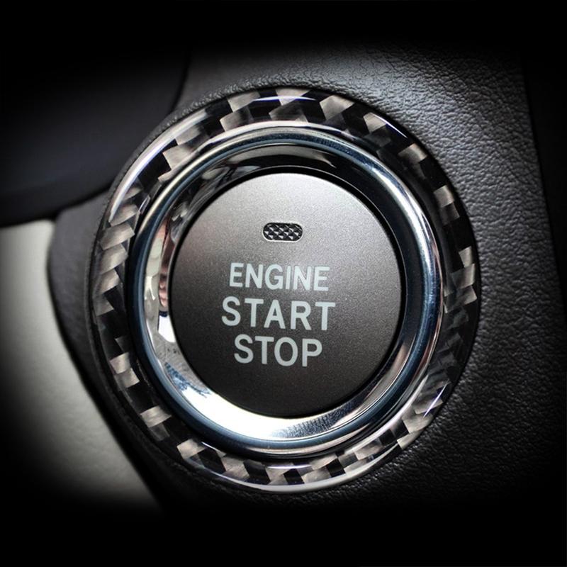 Carbon Fiber Car Accessories Engine Start Button Ring Modified Interior Cover Sticker Trim For Lexus IS250 IS350 300H 2013-