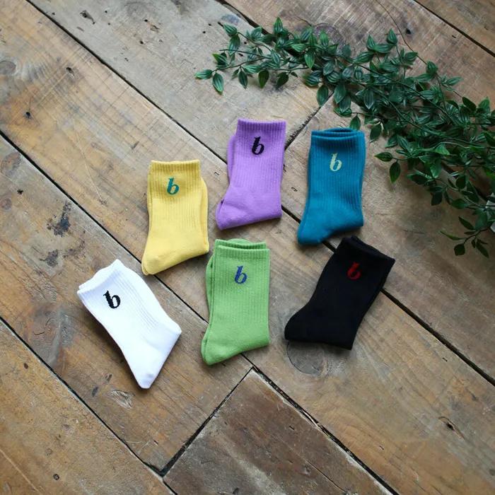 [Banana Sisters] Mark Simple Ribbed Socks_6 colors