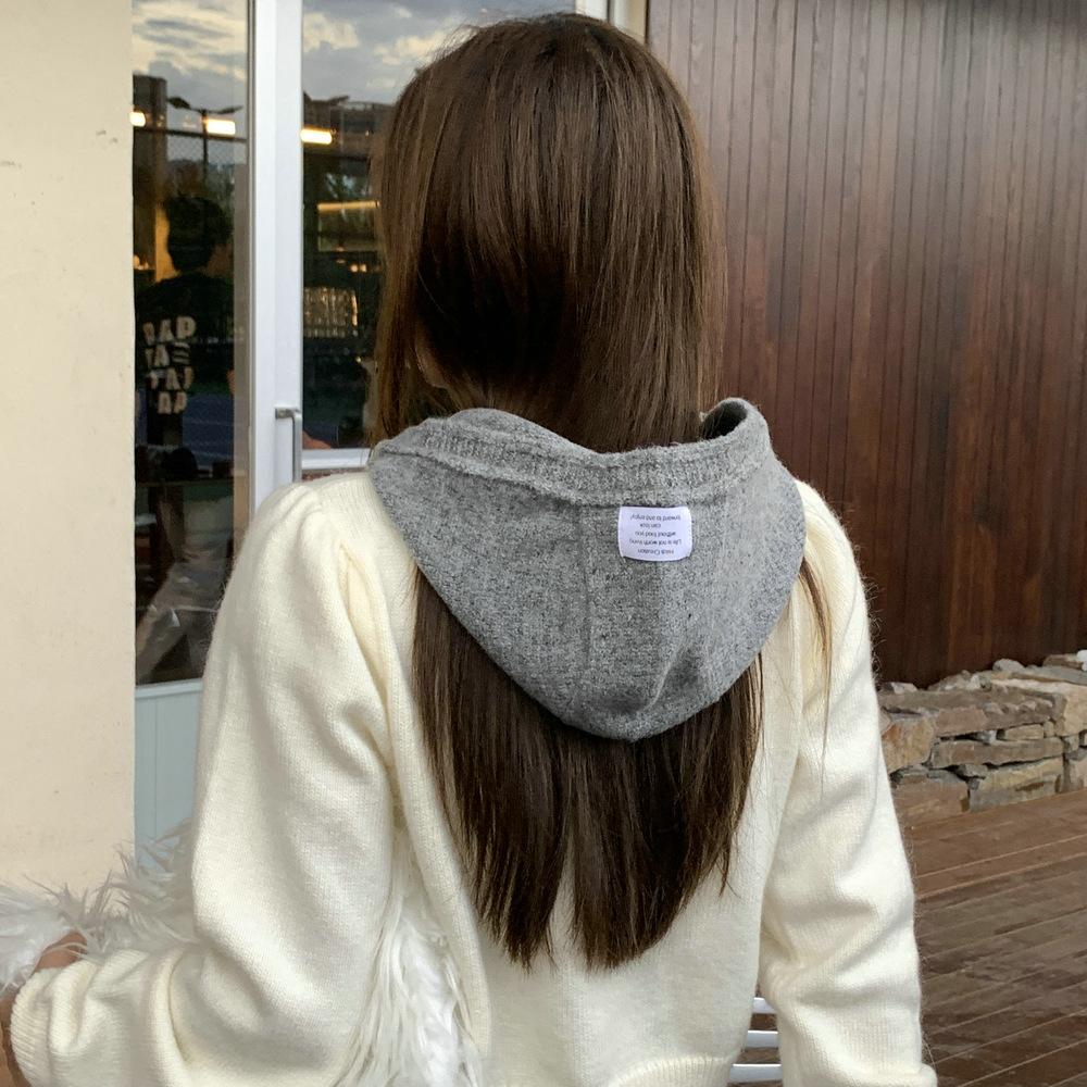 

New Balafa hat autumn and winter fashion warm red knitted hat ear protector big head circumference wool hat One size темно-сірий