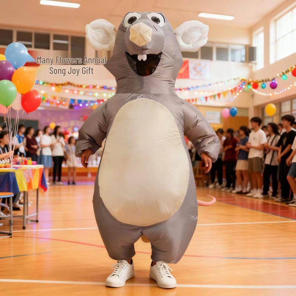 Disfraz de Muñeco Ratón Inflable Especial Transfronterizo para Fiesta de Halloween o Actuación en Festival