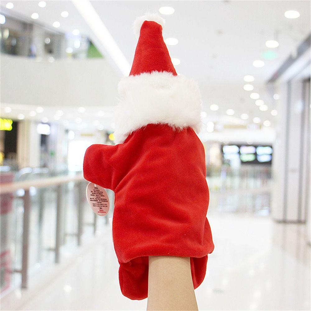 Hand Toy Christmas Gifts Santa Claus Plush Toys Big Hand Puppet Christmas Puppet Fingers Puppets