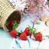 20 Strawberry Food Sample Models with Perfect for Cake Shop and Fruit Shop Displays Stems,