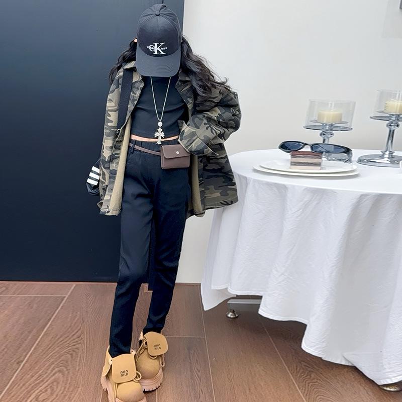 

Девочки Камуфляжная Куртка-Рубашка: Мода Весна/Осень 2025 для детей среднего и старшего возраста 130 cm