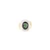 Green Tourmaline Gemstone 925 Sterling Silver Jewelry Handmade Tow Tone Ring RR-61-4