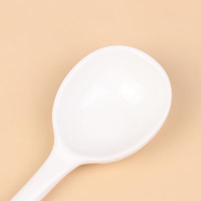 Porcelain White High Appearance Level Ceramic Spoon Household Soup Spoon Long Handle Eating Spoon Ladle Kitchen Tableware