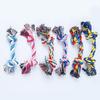 Random Color Pet Dog Toy Bite Rope Double Knot Cotton Rope Funny Cat Toy Bite Resistant and Sharp Teeth Pet Supplies Puppy Toys