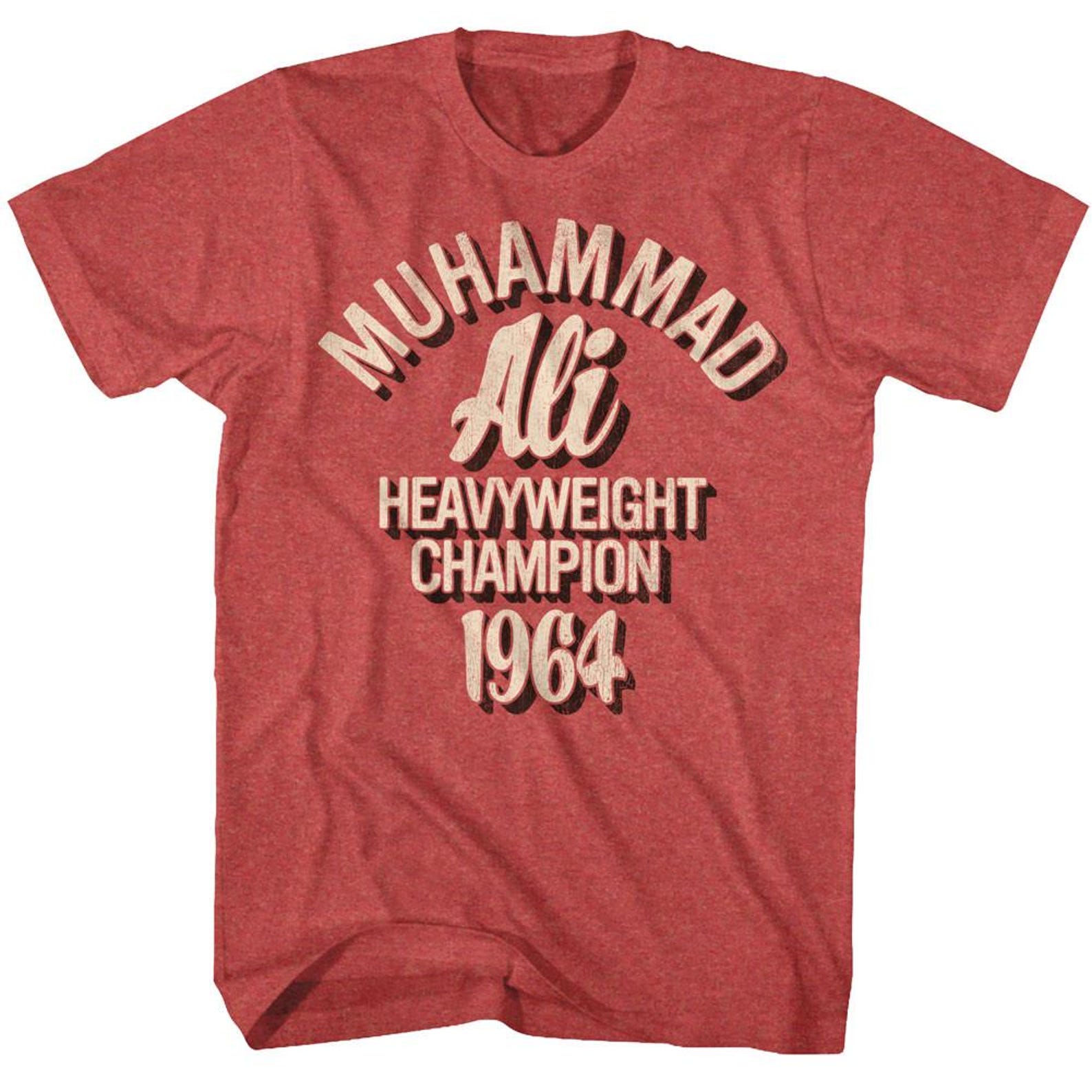 Muhammad Ali Red Heather Adult T-Shirt 4XL