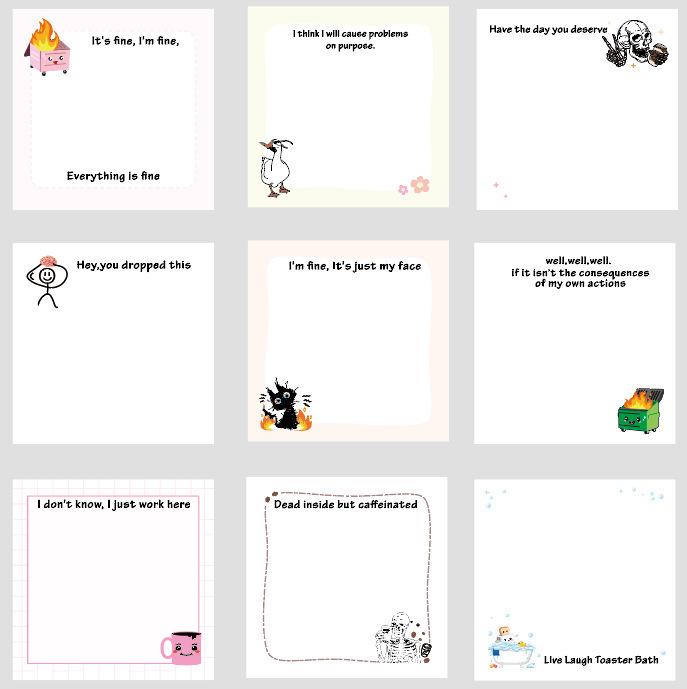 

Ретро Мультяшные Животные Стикеры - Креативный Отрывной Блокнот для Заметок 7.5*7.5CM