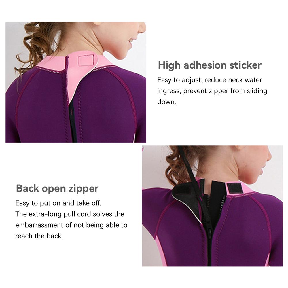 Kid Wetsuit One Piece Neoprene Swimsuit Sun-Protective for Surfing Diving Swimming Boating In Winter