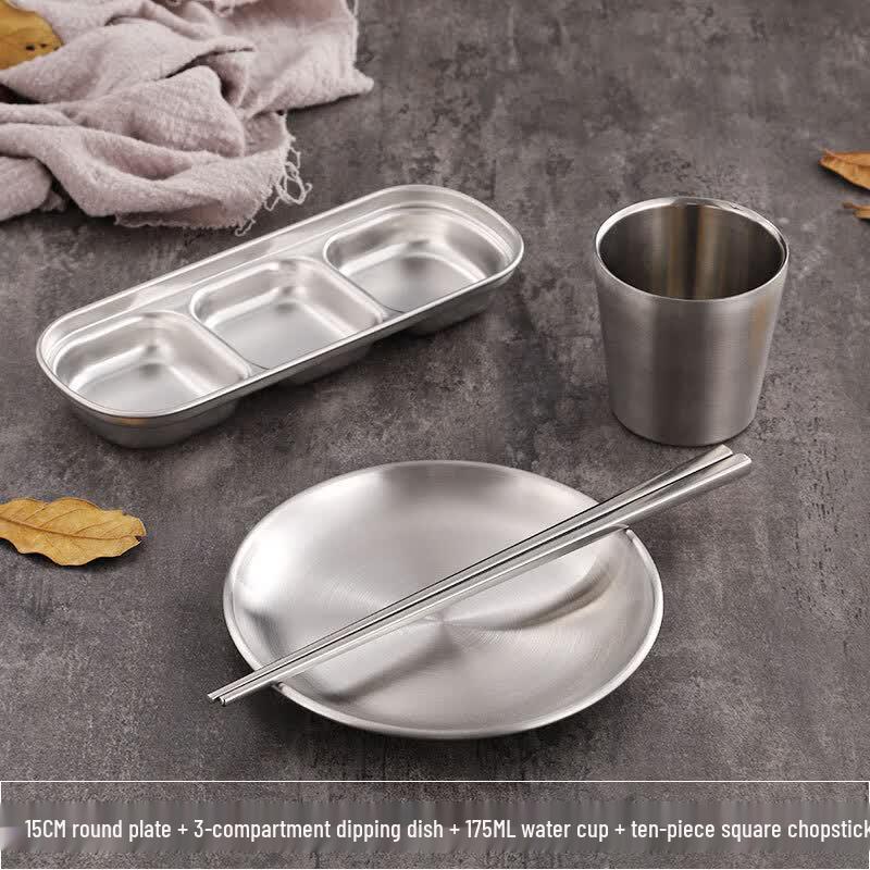 ZISIZ Gold Electroplated Rectangular BBQ Tableware Set