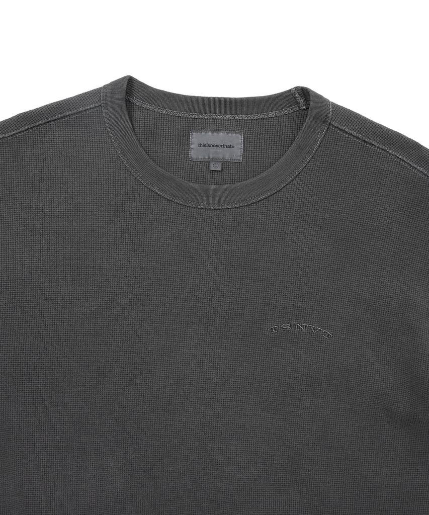 THISISNEVERTHAT Waffle L/S Tee Charcoal