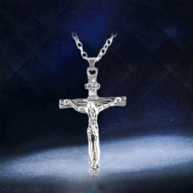 Christian Crosses Pendant Necklace Fashion Prayer Crucifix Necklace Comfortable Wear for Religious Event and Parties