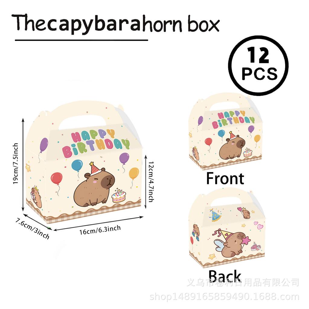 Kapibara Party Supplies Birthday Party Decorations Arrangements Props Paper Plates Paper Cups Tablecloths Paper Towels Banners