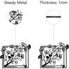 Ginkgo Metal Wall Art Iron Leaf Decor Hanging Ornament for Home Living Room Bathroom Garden Indoor Outdoor Gift 11.8x9.8 Inch