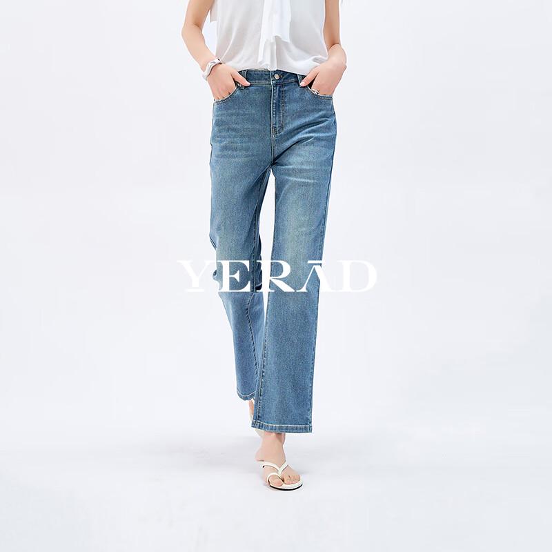 YERAD Women s Retro Slim Straight Jeans 26
