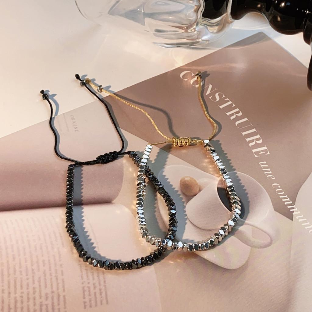 Iridium Minimalist Bracelet Geometric Design Handmade Unisex Jewelry Fashion