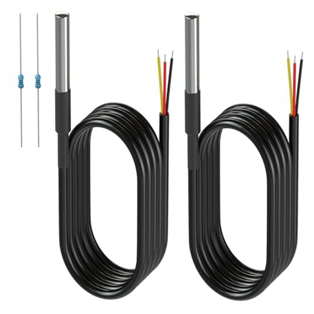 

High accuracy two piece waterproof temperature sensor pack stainless steel probes compatible with Dallas one wire China Mainland