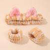Hair Band Cat Ear Elastic Headband Wrist Strap Leopard Print Plush Women Girls Spa Makeup Wash Face Headband Hair Accessories