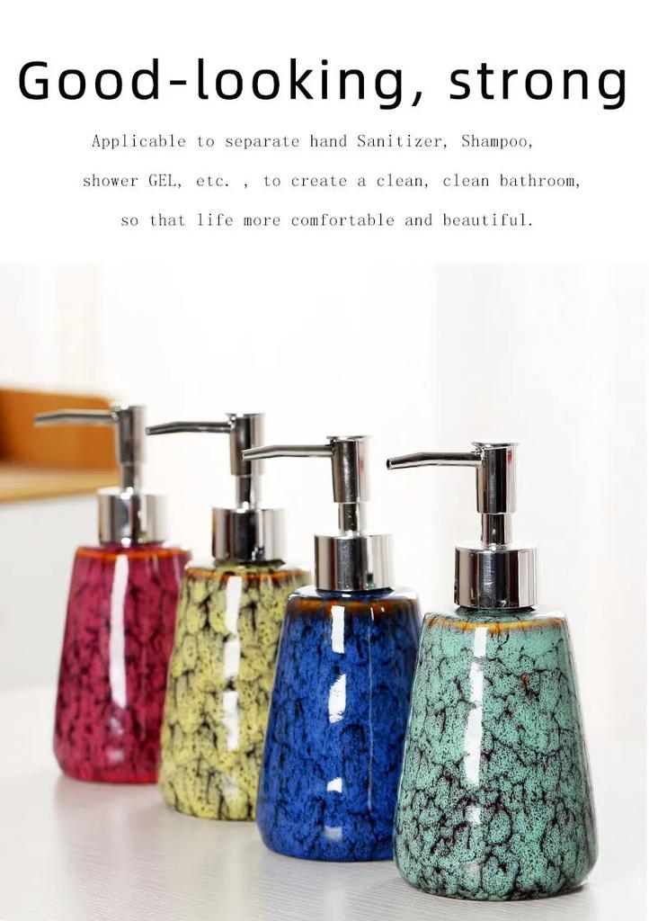 Keramik Seifenspender Ofenverwandlung Badeflasche Handseifenflasche Shampoo Bade Gel Hotelbedarf Badezimmerzubehör