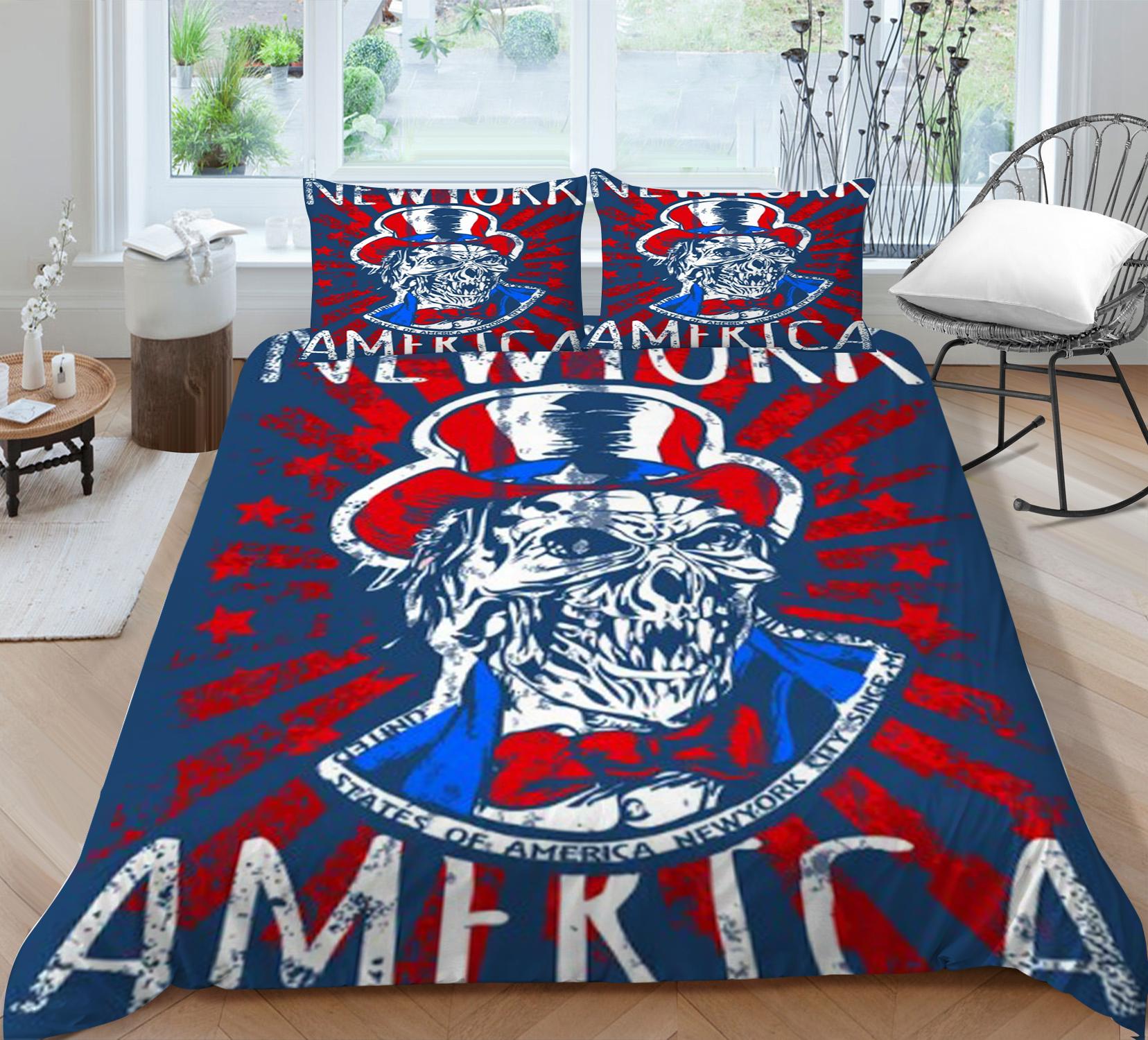 

Постельное белье 2/3 шт. для девочек и женщин, комплекты одеял, красивый комплект пододеяльников, домашний текстиль, картина с черепом, новая мода EU Single 135x200cm