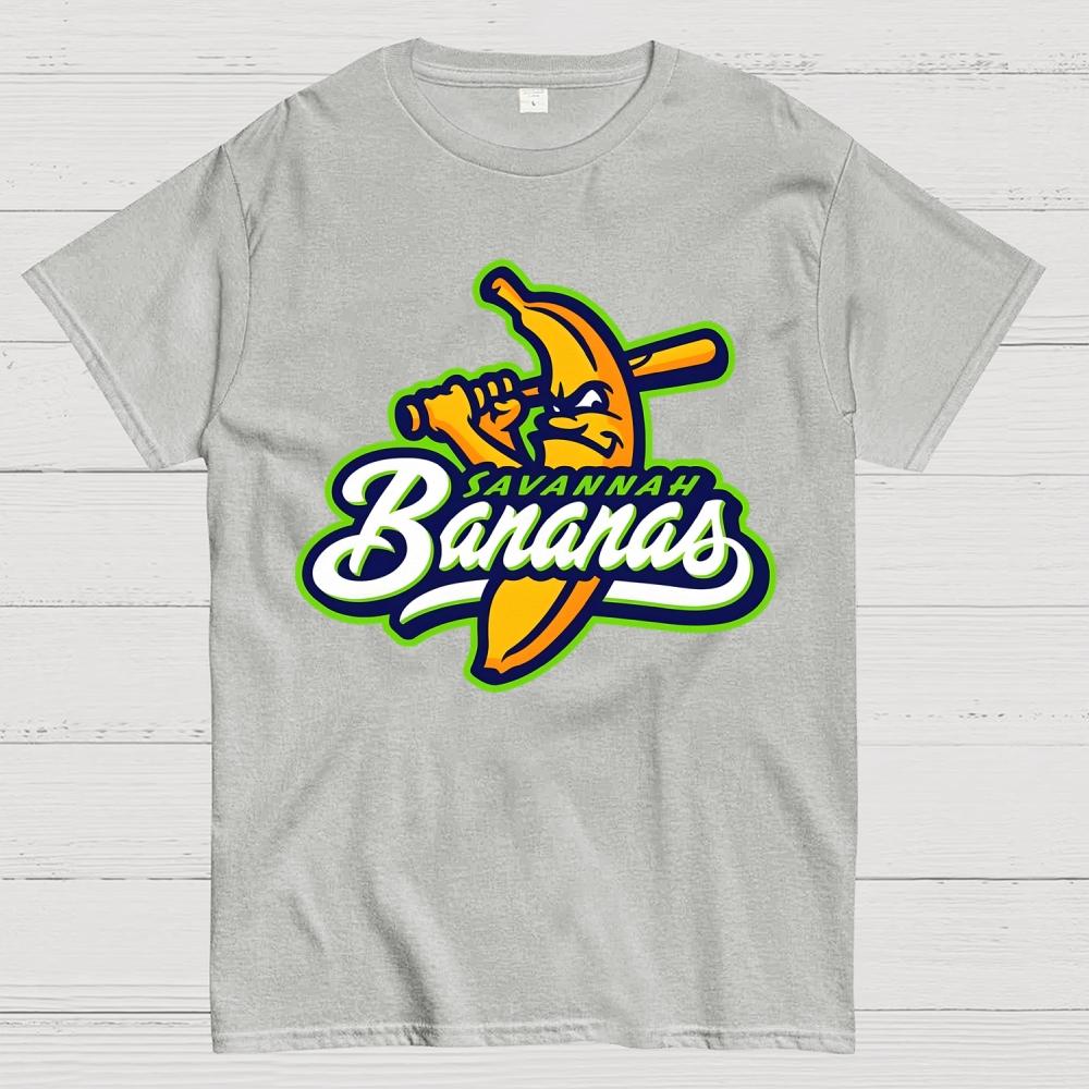 Savannahs Bananas Logo Unisex 100% Cotton Summer Casual Cool Loose T-Shirt