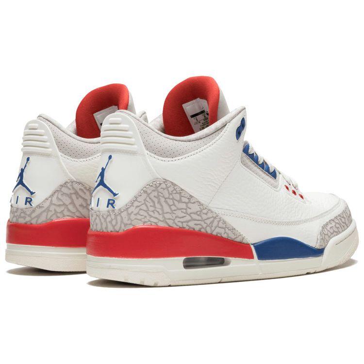 Air Jordan 3 Retro International Flight Men Sneakers White Sail Sport-Royal-Fire-Red 136064-140