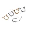 Fashion Bone Women U Type Zircon Lady Dangle Earring Stud Earrings Jewelry Drop Earrings