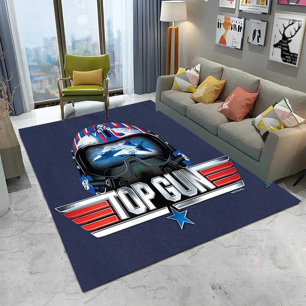 Top Gun Classic Movie Sign Tom Cruise Carpet Rug for Home Living Room Bedroom Sofa Doormat Decor,kid Area Rug Non-slip Floor Mat